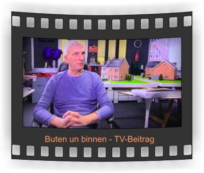 In der 2.KW 2023 war ein Team vom Bremer TV-Sender Buten un Binnen hier in unserer Werkstatt und hat einen Bericht über unsere Modellbauarbeit sowie ein kurzes Interview mit mir gemacht. Dieser TV-Bericht ist hier zu sehen.